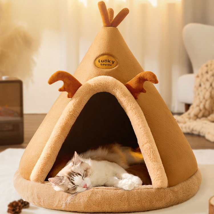 Cozy Winter Cat Bed & Dog House - Warm & Comfortable Retreat