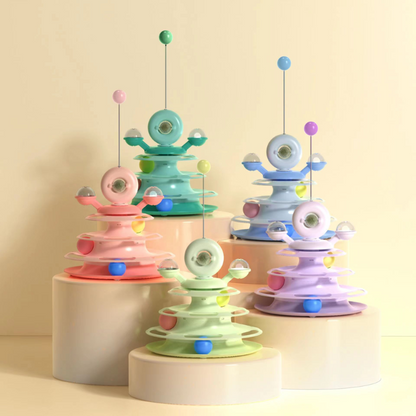 Interactive Cat Toy: Fun Catnip Ball Tower for Playtime