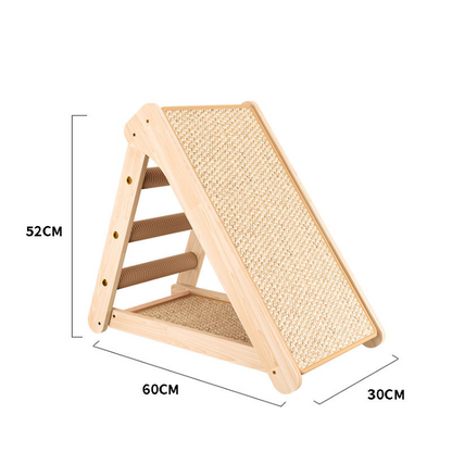 Durable Cat Scratching Post with Climbing Frame & Sisal Mat