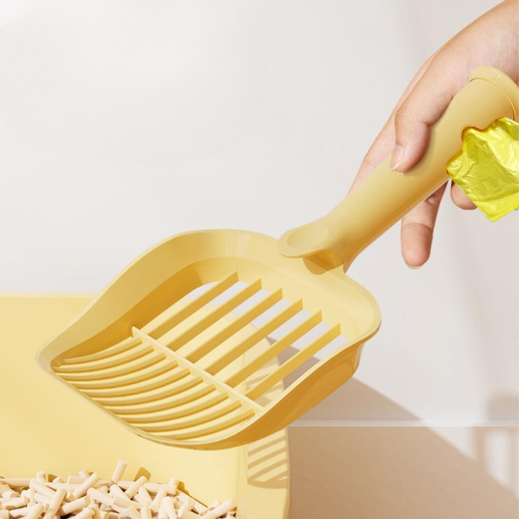 Convenient Cat Litter Shovel with Waste Bag Storage