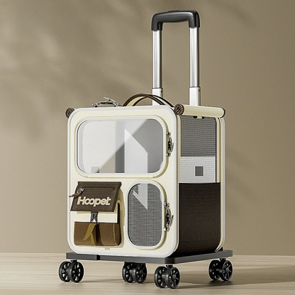 Durable Cat Rolling Backpack Trolley for Easy Travel