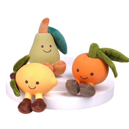 Interactive Fruity Latex Plush Dog Toy for Endless Fun