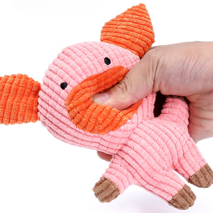 Durable Corduroy Plush Squeaky Dog Toy for Interactive Fun