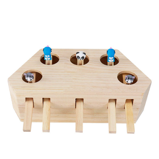 Interactive Wooden Cat Toy for Engaging Playtime Fun