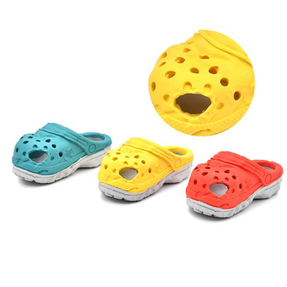 Durable Dog Chew Toys - Fun Rubber Slipper Design