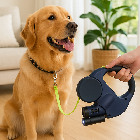 Durable Retractable Dual Dog Leash for Easy Walks