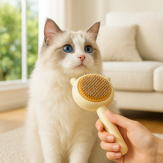 Effortless Cat Hair Removal Comb Brush - Essential Grooming Tool