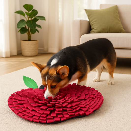 Interactive Fruit Fleece Dog Snuffle Mat for Engaging Play