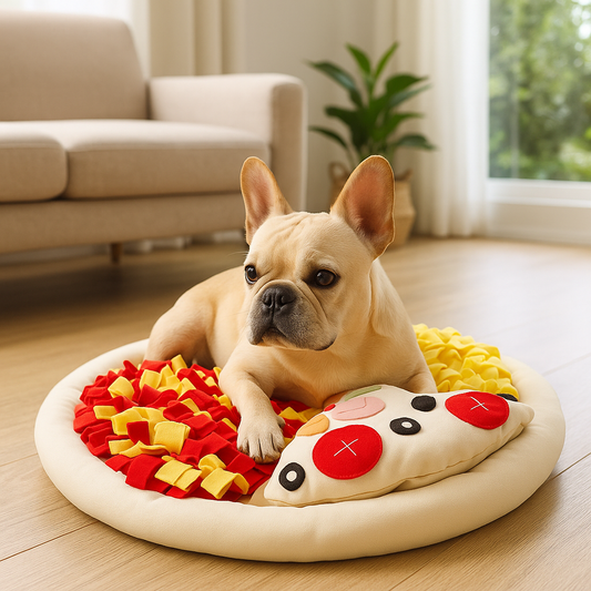 Interactive Pizza Dog Snuffle Mat for Fun Feeding Play