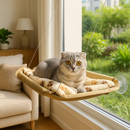 Durable Window-Mounted Cat Hammock for Cozy Relaxation