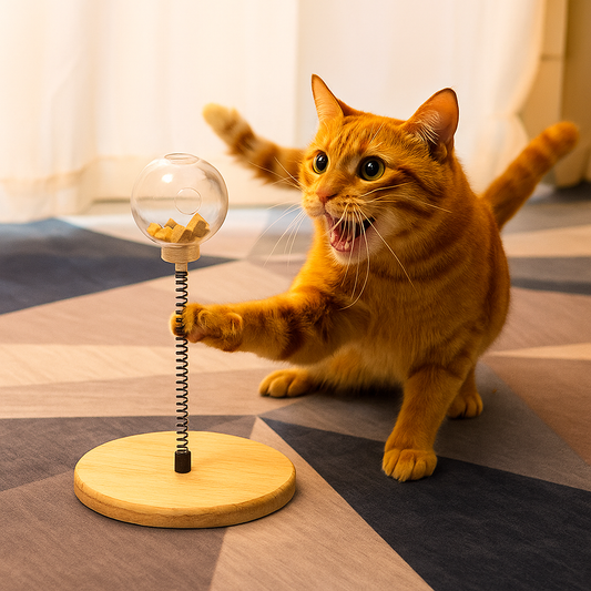 Interactive Cat Toy Dispenser for Fun Treats & Playtime