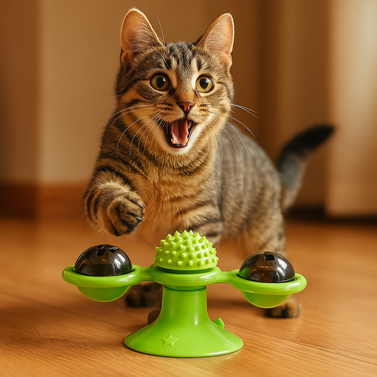 Interactive Windmill Cat Toy for Endless Fun and Play