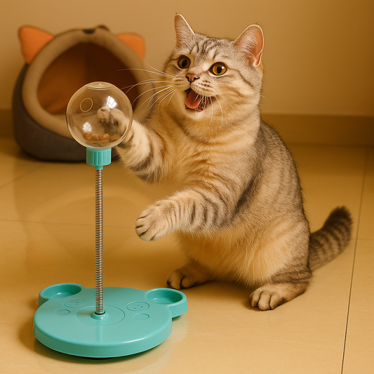 Interactive Leaking Treats Ball Cat Toy for Fun Playtime
