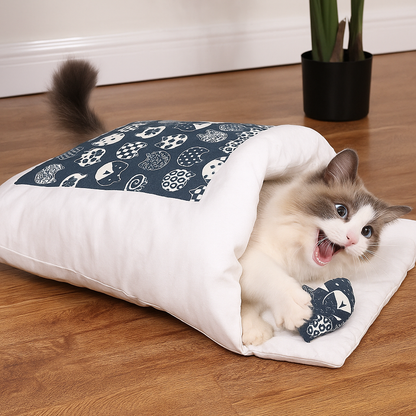Cozy Pet Bed with Pillow - Comfortable & Stylish for Cats & Dogs