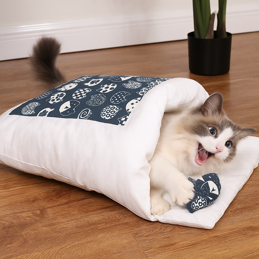 Cozy Pet Bed with Pillow - Comfortable & Stylish for Cats & Dogs