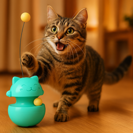 Interactive Cat Toy: Fun Treat Dispenser Tumbler