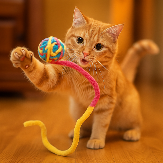 Interactive Cat Toy Yarn Balls with Bells for Endless Fun