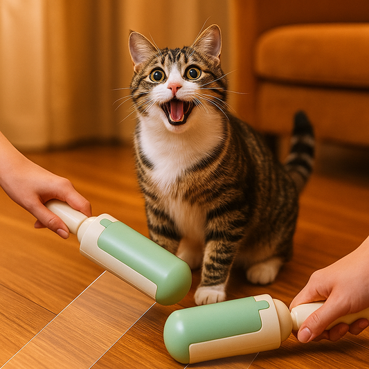 Pet Grooming Tool: Effective Fur Lint Roller for Easy Cleanup
