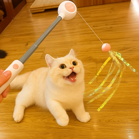 Interactive Cat Toy Wand with Laser Lights for Fun Playtime