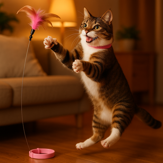Interactive Cat Feather Teaser Toy for Engaging Playtime