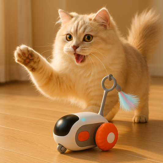 Interactive Electric Racing Car Cat Toy for Endless Fun