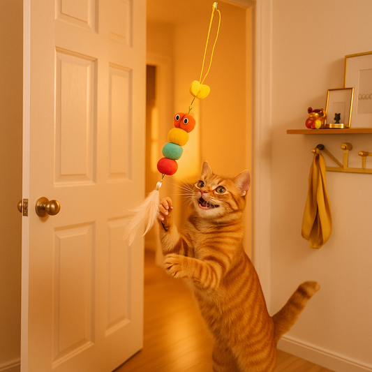 Interactive Cat Toy: Fun Door Hanging Teaser for Cats