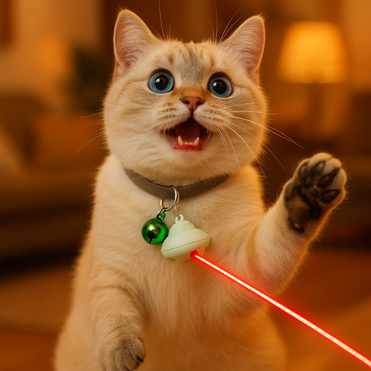 Interactive UFO Cat Toy with Laser Light Fun