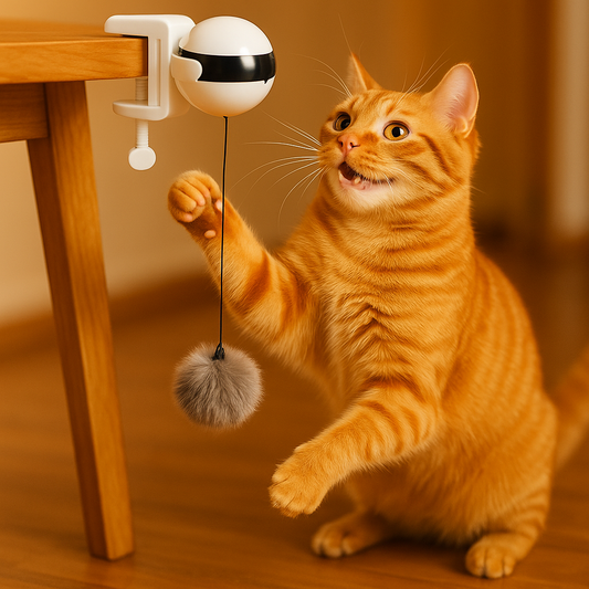 Interactive Retractable Feather Cat Toy for Endless Fun