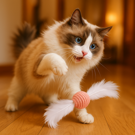 Interactive Cat Toy: Feather Rope with Sound for Endless Fun