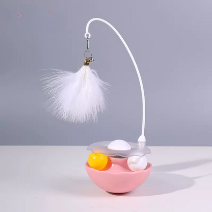 Interactive Cat Toy: Tumbler Treat Dispenser for Fun Play