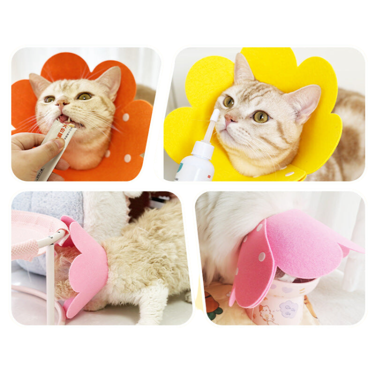 Flower Plush Anti-Licking Collar - Soft & Comfortable Pet Accessory