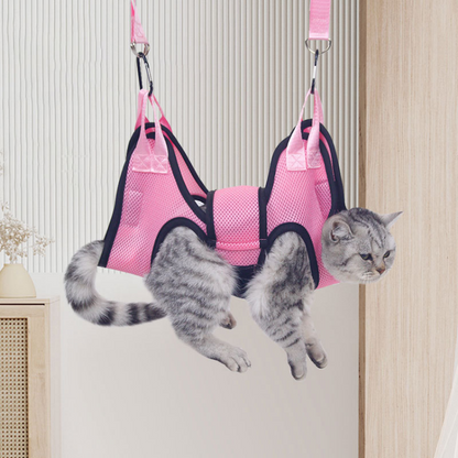 Safe Cat Grooming Hammock for Easy Nail Clipping