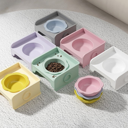 Non-Slip Ceramic Cat Bowl Set for Easy Feeding & Hydration