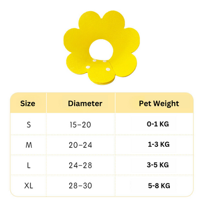 Flower Plush Anti-Licking Collar - Soft & Comfortable Pet Accessory