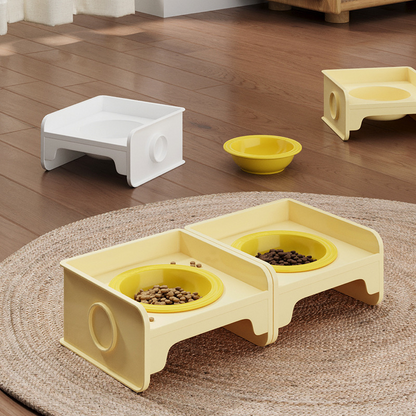 Non-Slip Ceramic Cat Bowl Set for Easy Feeding & Hydration