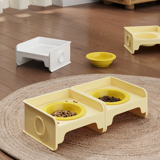 Non-Slip Ceramic Cat Bowl Set for Easy Feeding & Hydration