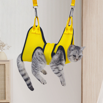 Safe Cat Grooming Hammock for Easy Nail Clipping