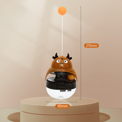 Interactive Cat Toy Tumbler Ball for Treat Dispensing Fun