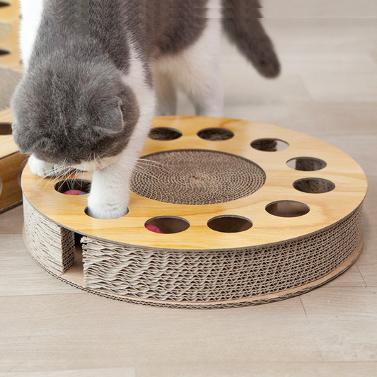 Interactive Cat Toy: Fun Maze & Scratch Cardboard Design