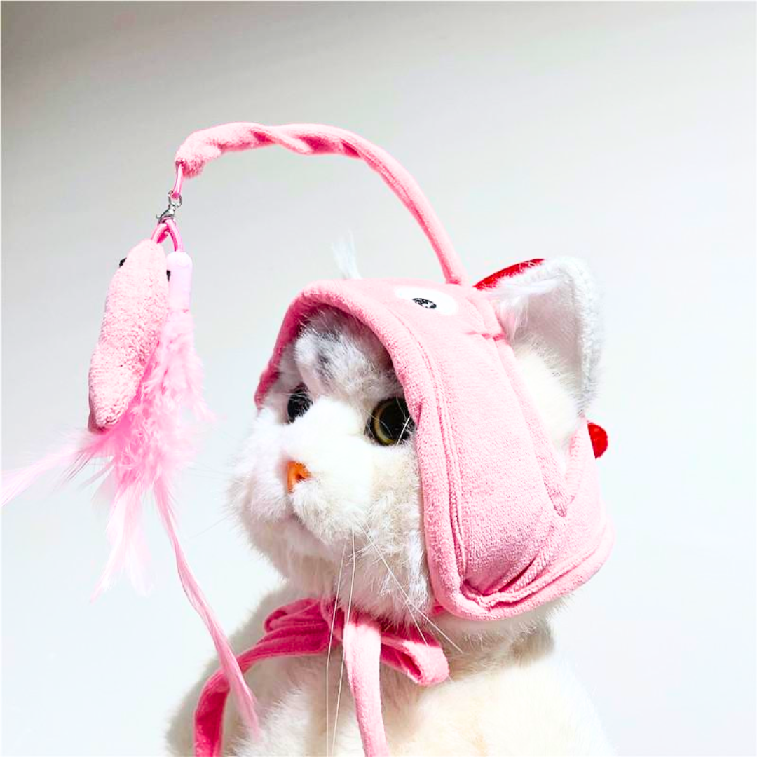 Interactive Cat Toy: Mouse Feather Teaser for Endless Fun