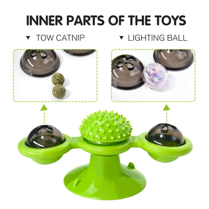 Interactive Windmill Cat Toy for Endless Fun and Play