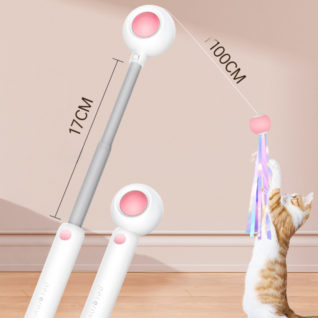 Interactive Cat Toy Wand with Laser Lights for Fun Playtime