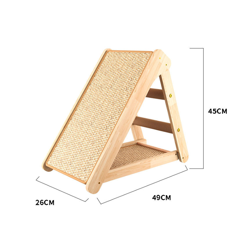 Durable Cat Scratching Post with Climbing Frame & Sisal Mat