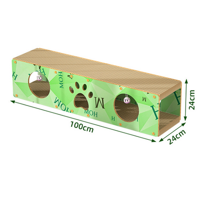 Interactive Cat Toy: Durable Cardboard Scratcher Tunnel