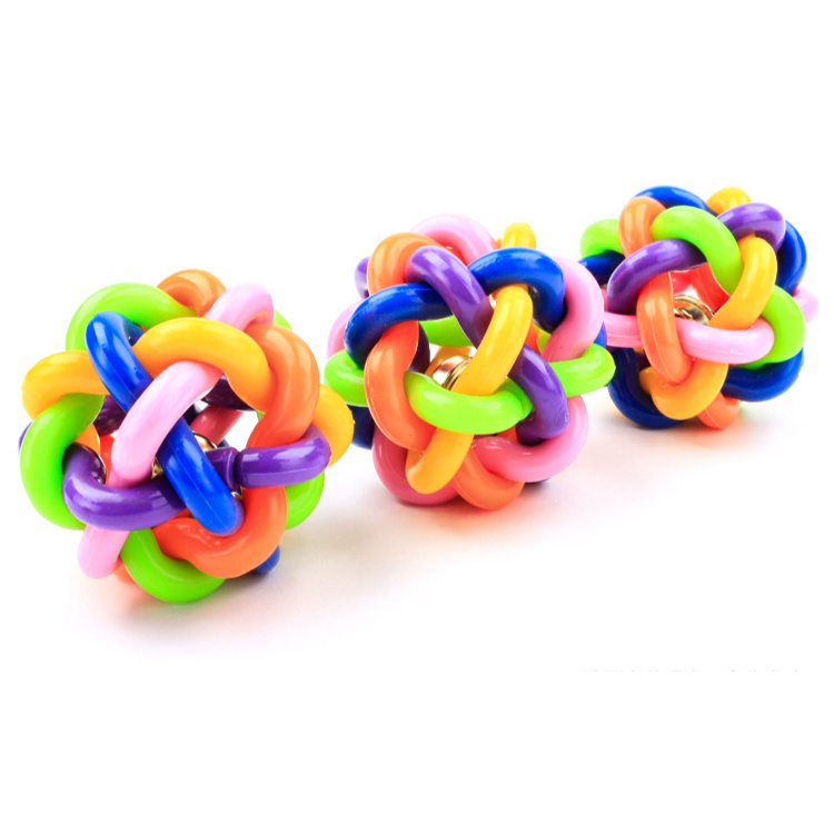 Interactive Rubber Ball Toy with Bell for Cats & Dogs