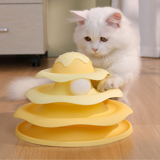 Interactive Multi-Layer Cat Toy Ball Track for Kittens