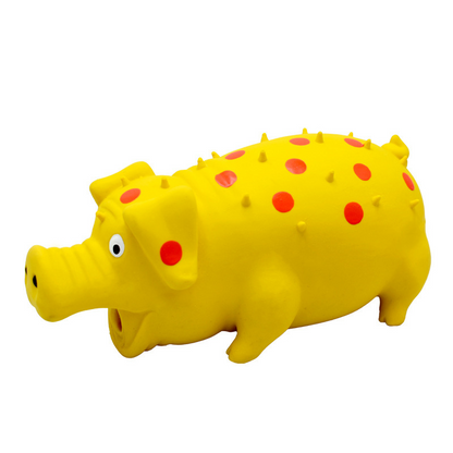 Durable Squeaky Dog Toy - Fun Latex Plush Pig