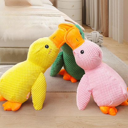 Interactive Duck Plush Dog Toy - Squeaky & Durable Fun!