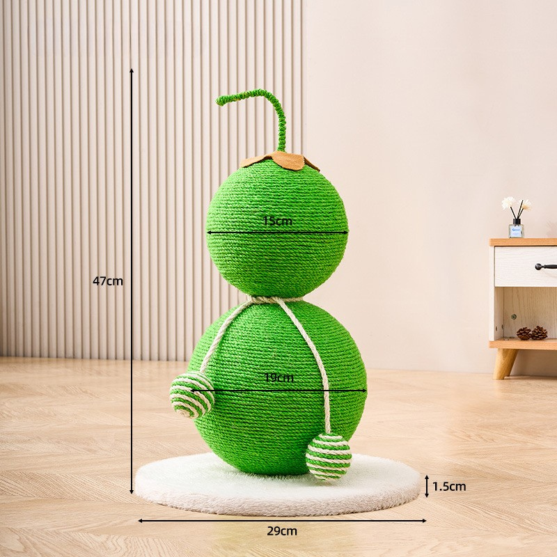 Durable Gourd-Shaped Cat Scratching Post - Fun & Interactive!