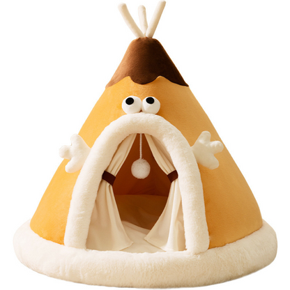 Cozy Tent Cat Bed & Small Dog House - Snug & Stylish Retreat
